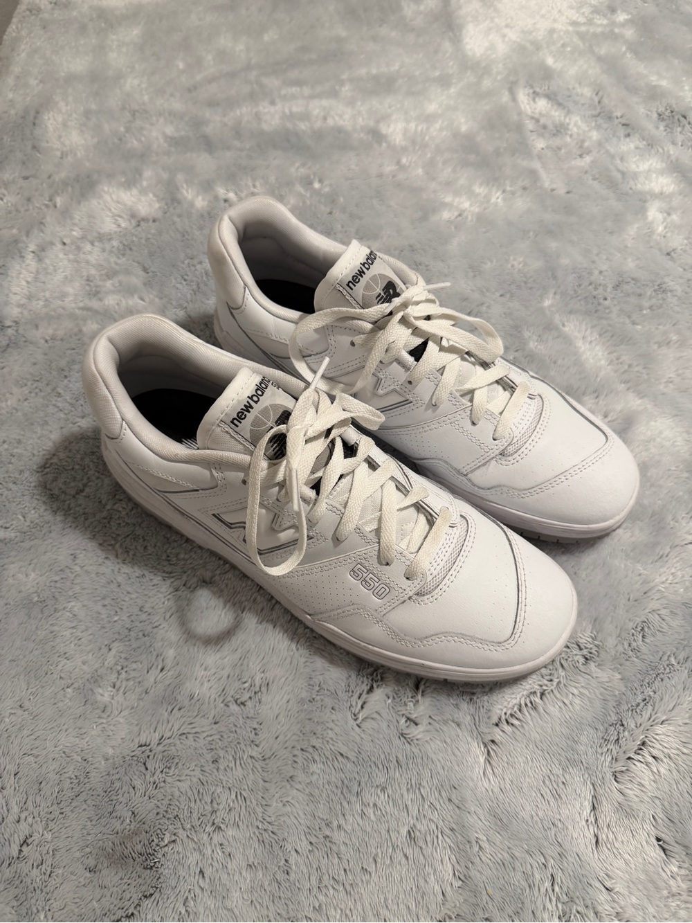 New Balance 550 Men's White Leather Sneakers - Men’s Size 10.5